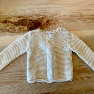 Best and Co toddler crème cashmere sweater 18-24 months